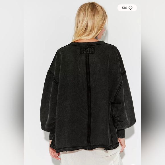 Free People We The Free Washed Rosie Pullover - NWT Size M - XL - Picture 2 of 6
